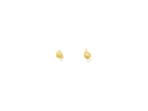 18K Yellow Gold Sandblasted Ball Stud Earrings